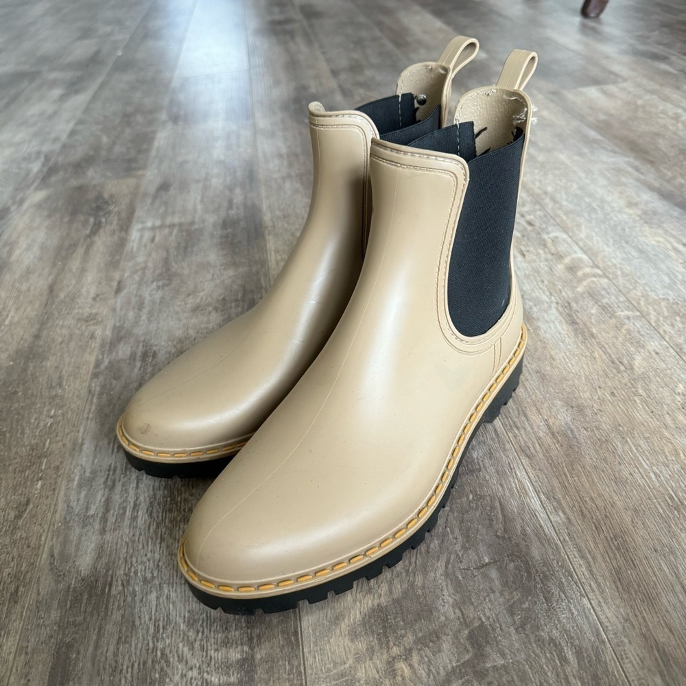 Igor Wellington Tan Combat Rain Boots